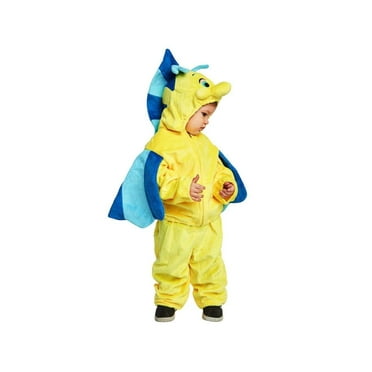 Exclusive Flounder Fish Halloween Fancy-Dress Costume for Infant, Boys 6 Months