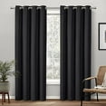 thumbnail image 1 of Exclusive Home Academy Total Blackout Grommet Top Curtain Panel Pair, 52"x84", Black, 1 of 7