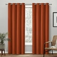 thumbnail image 1 of Exclusive Home Academy Total Blackout Grommet Top Curtain Panel Pair, 52"x96", Mecca Orange, 1 of 7
