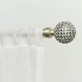 thumbnail image 1 of Exclusive Home Anastasia 1" Curtain Rod and Finial Set, Matte Silver, Adjustable 66"-120", 1 of 7