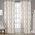 thumbnail image 1 of Exclusive Home Augustus Metallic Light Filtering Grommet Top Curtain Panel Pair, 54"x96", Off-White, 1 of 6