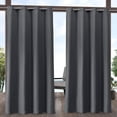 thumbnail image 1 of Exclusive Home Aztec Indoor/Outdoor Grommet Top Curtain Panel Pair, 54"x84", Charcoal, 1 of 6