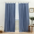 thumbnail image 1 of Exclusive Home Bari Light Filtering Spiral Loop Tab Top Curtain Panels, 54"x108", Slate Blue, Set of 2, 1 of 7