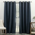 thumbnail image 1 of Exclusive Home Bastian Room Darkening Blackout Grommet Top Curtain Panels, 52"x84", Indigo, Set of 2, 1 of 8
