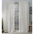 thumbnail image 1 of Exclusive Home Belgian Sheer Hidden Tab Top Curtain Panel Pair, 50"x108", Snowflake, 1 of 6