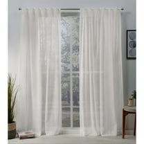 Exclusive Home Belgian Sheer Hidden Tab Top Curtain Panel Pair, 50"x108", Snowflake