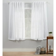 Exclusive Home Bella Sheer Hidden Tab Top Curtain Panel Pair, 54"x63", White