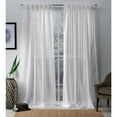 thumbnail image 1 of Exclusive Home Bella Sheer Hidden Tab Top Curtain Panel Pair, 54"x84", Winter White, 1 of 6