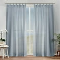 thumbnail image 1 of Exclusive Home Bella Sheer Tab Top Curtain Panel Pair, 54"x96", Melrose Blue, 1 of 7