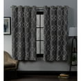thumbnail image 1 of Exclusive Home Belmont Woven Blackout Grommet Top Curtain Panel Pair, Charcoal, 52x84, 1 of 6