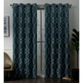 thumbnail image 1 of Exclusive Home Belmont Woven Blackout Grommet Top Curtain Panel Pair, Sapphire Teal, 52x84, 1 of 6