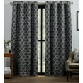 thumbnail image 1 of Exclusive Home Bensen Trellis 100% Blackout Grommet Top Curtain Panel Pair, 52"x84", Black White, Set of 2, 1 of 8