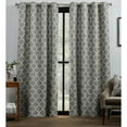 thumbnail image 1 of Exclusive Home Bensen Trellis 100% Blackout Grommet Top Curtain Panel Pair, 52"x96", Grey White, Set of 2, 1 of 8