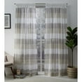 thumbnail image 1 of Exclusive Home Bern Stripe Light Filtering Semi-Sheer Rod Pocket Curtain Panel Pair, 54"x96", Natural, 1 of 6