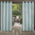 thumbnail image 1 of Exclusive Home Biscayne Indoor/Outdoor Two Tone Textured Grommet Top Curtain Panel Pair, 54"x84", Pool Blue, 1 of 6