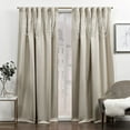 thumbnail image 1 of Exclusive Home Bliss Room Darkening Room Blackout HIdden Tab Top Curtain Panels, 54"x96", Sand, Set of 2, 1 of 10