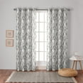 thumbnail image 1 of Exclusive Home Branches Linen Blend Grommet Top Curtain Panel Pair, 54"x96", Black, 1 of 7