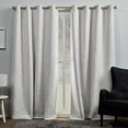 thumbnail image 1 of Exclusive Home Burke 100% Blackout Grommet Top Curtain Panel Pair, 52"x108", Silver, Set of 2, 1 of 7