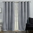 thumbnail image 1 of Exclusive Home Burke 100% Blackout Grommet Top Curtain Panel Pair, 52"x84", Indigo, Set of 2, 1 of 7