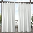 thumbnail image 1 of Exclusive Home Cabana Solid Indoor/Outdoor Light Filtering Hook-and-Loop Tab Top Curtain Panel Pair, 54"x84", Winter White, 1 of 6