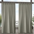 thumbnail image 1 of Exclusive Home Cabana Solid Indoor/Outdoor Light Filtering Hook-and-Loop Tab Top Curtain Panel Pair, 54"x96", Taupe, 1 of 6