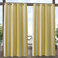thumbnail image 1 of Exclusive Home Canopy Stripe Indoor Outdoor Grommet Top Curtain Panel Pair, 54"x108", Sunbath White, 1 of 6