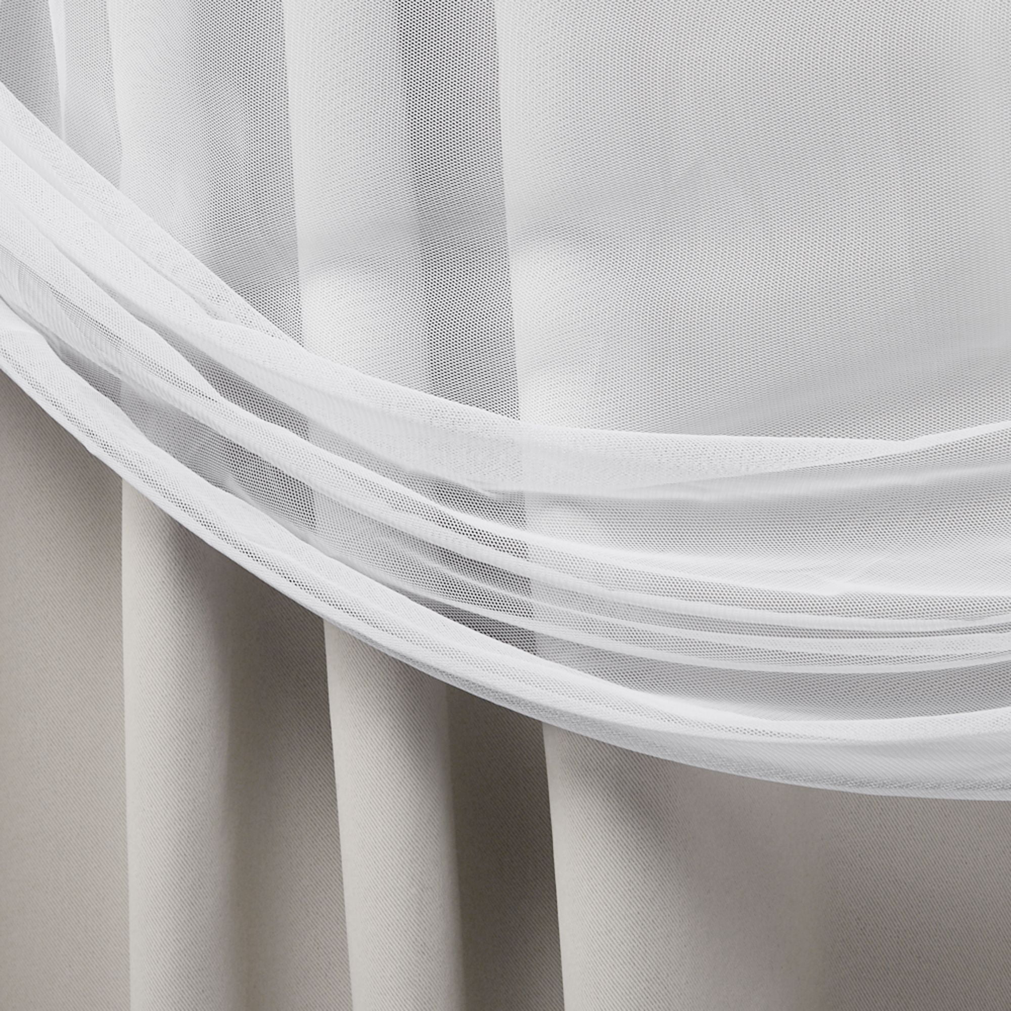 Exclusive Home Catarina Layered Solid Room Darkening Blackout and Sheer Hidden Tab/Rod Pocket Top Curtain Panel Pair, 52"x84", Cloud Grey, Set of 2