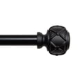 thumbnail image 1 of Exclusive Home Clancy 1" Curtain Rod and Finial Set, Adjustable 35"-66", Black, 1 of 8