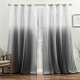 thumbnail image 1 of Exclusive Home Crescendo Lined Room Darkening Blackout Grommet Top Curtain Panel Pair, 52"x96", Black, Set of 2, 1 of 7