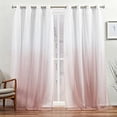 thumbnail image 1 of Exclusive Home Crescendo Lined Room Darkening Blackout Grommet Top Curtain Panel Pair, 52"x96", Blush, Set of 2, 1 of 7