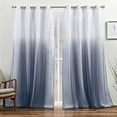 thumbnail image 1 of Exclusive Home Crescendo Lined Room Darkening Blackout Grommet Top Curtain Panel Pair, 52"x96", Indigo, Set of 2, 1 of 7