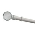 thumbnail image 1 of EXCLUSIVE HOME Crystal Ball 1" Curtain Rod and Coordinating Finial Set, Matte White, Adjustable 36"-72", 1 of 6