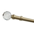 thumbnail image 1 of EXCLUSIVE HOME Crystal Ball 1" Curtain Rod and Coordinating Finial Set, Gold, Adjustable 36"-72", 1 of 6