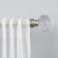 thumbnail image 1 of EXCLUSIVE HOME Crystal Ball 1" Curtain Rod and Coordinating Finial Set, Matte Silver, Adjustable 36"-72", 1 of 6