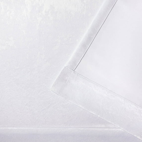 Exclusive Home Curtains 2 Pack Antique Shantung Twill Woven Brushed Grommet Top Curtain Panels, Winter White, 50x96