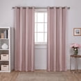 thumbnail image 1 of Exclusive Home Curtains 2 Pack Carling Basketweave Textured Woven Blackout Grommet Top Curtain Panels, 52x108, Blush, 1 of 5