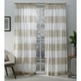 thumbnail image 1 of Exclusive Home Curtains 2 Pack Darma Sheer Linen Rod Pocket Curtain Panels, Linen, 50x96, 1 of 6