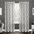 thumbnail image 1 of Exclusive Home Curtains 2 Pack Nagano Medallion Belgian Linen Rod Pocket Curtain Panels, 1 of 5