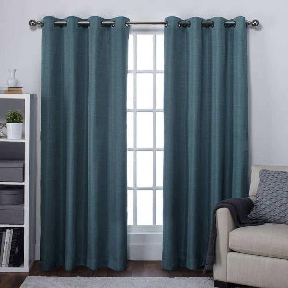 Exclusive Home Curtains 2 Pack Raw Silk Thermal Grommet Top Curtain Panels