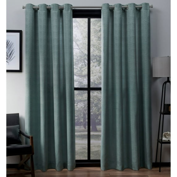 Exclusive Home Curtains 2 Pack Virenze Faux Silk Grommet Top Curtain Panels
