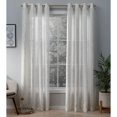 thumbnail image 1 of Exclusive Home Curtains 2 Pack Woodland Printed Metallic Branch Sheer Textured Linen Grommet Top Curtain Panels, 1 of 6
