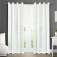 thumbnail image 1 of Exclusive Home Curtains Apollo Sheer Grommet Top Curtain Panel Pair, 50x84, Winter White, 1 of 4