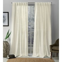 Exclusive Home Curtains Bella Light Filtering Semi-Sheer Hidden Tab Top Curtain Panel Pair, 54x84, Ivory