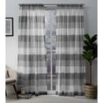 thumbnail image 1 of Exclusive Home Curtains Bern Stripe Light Filtering Semi-Sheer Rod Pocket Curtain Panel Pair, 54x84, Ash Grey, 1 of 6