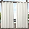 thumbnail image 1 of Exclusive Home Curtains Biscayne Indoor/Outdoor Two Tone Textured Grommet Top Curtain Panel Pair, 54x96, Ivory, 1 of 8