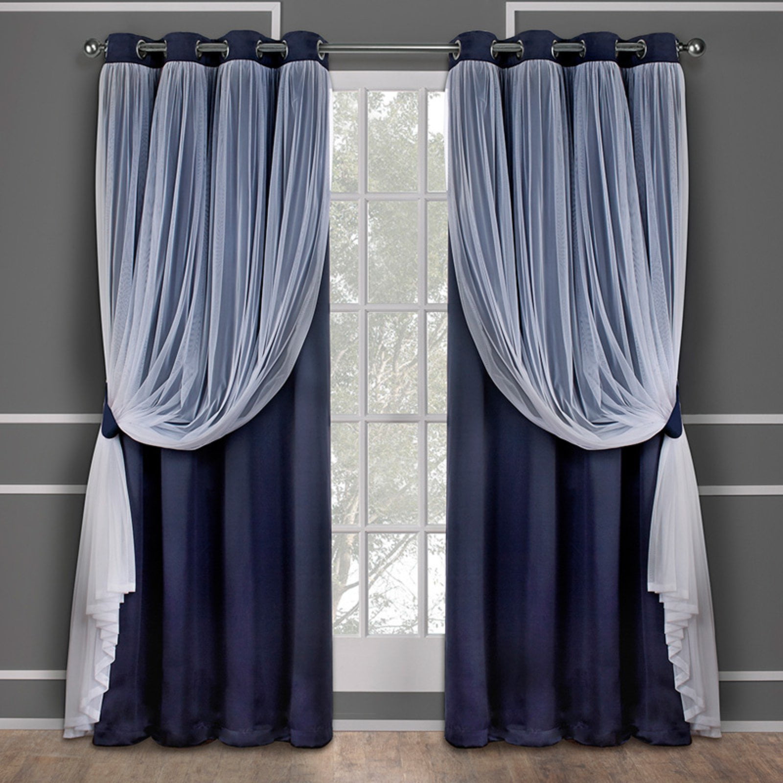 Exclusive Home Curtains Catarina Layered Solid Room Darkening