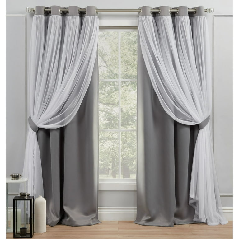 Sheer Grommet Top Curtain Panel Pair