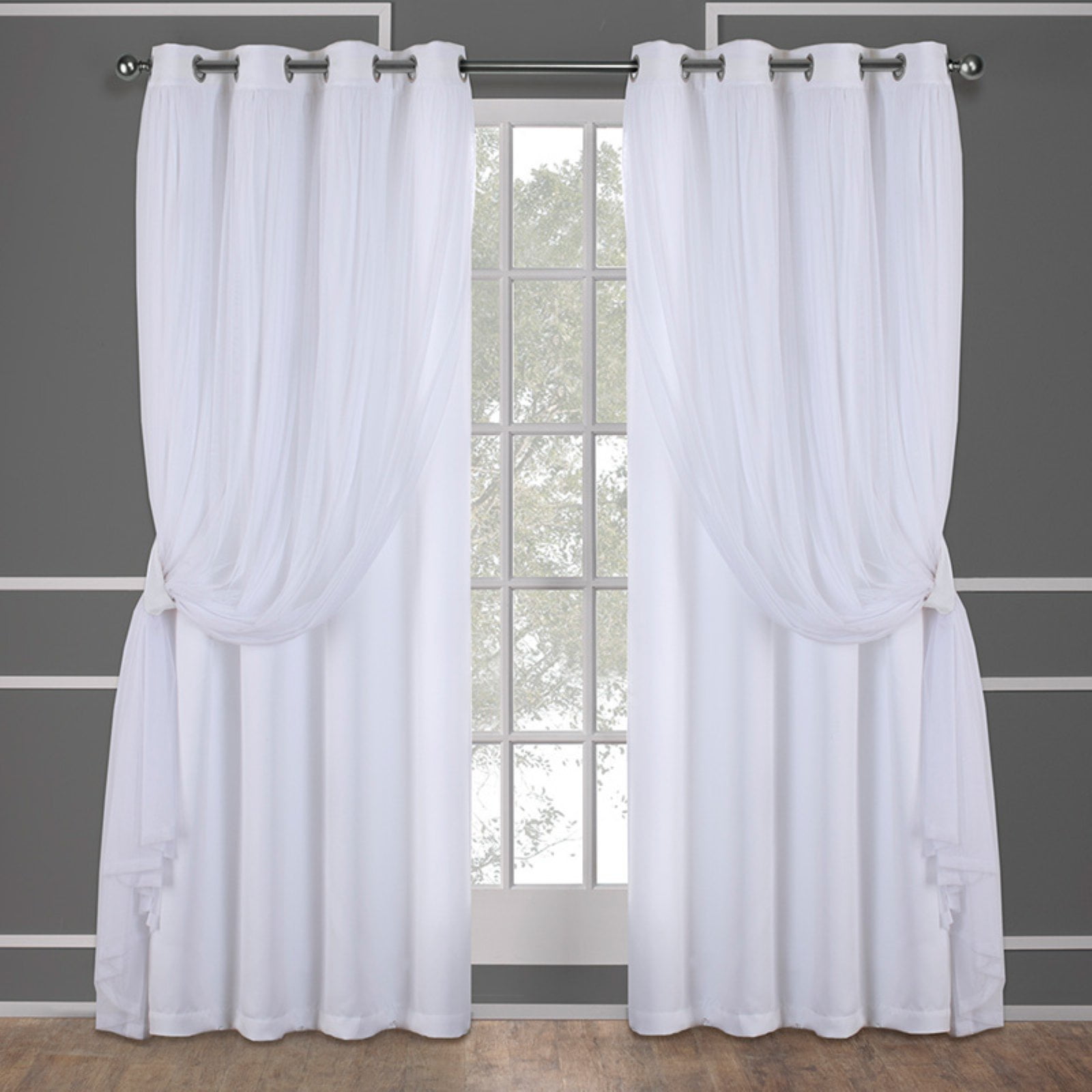 Exclusive Home Curtains Catarina Layered Solid Room Darkening