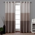 thumbnail image 1 of Exclusive Home Curtains Chateau Striped Faux Silk Grommet Top Curtain Panel Pair, 54x84, Taupe, 1 of 5