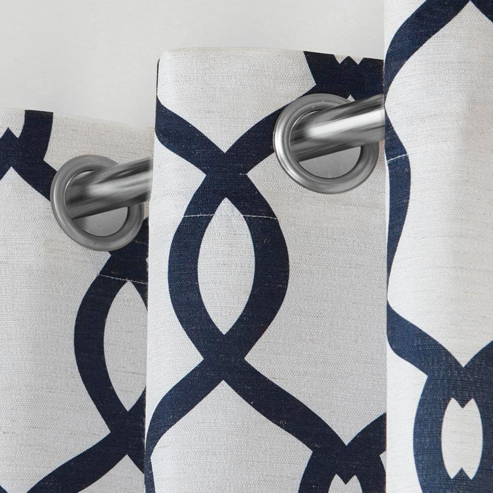 Exclusive Home Curtains Kochi Light Filtering Linen Blend Grommet Top Curtain Panel Pair, 54x108, Indigo